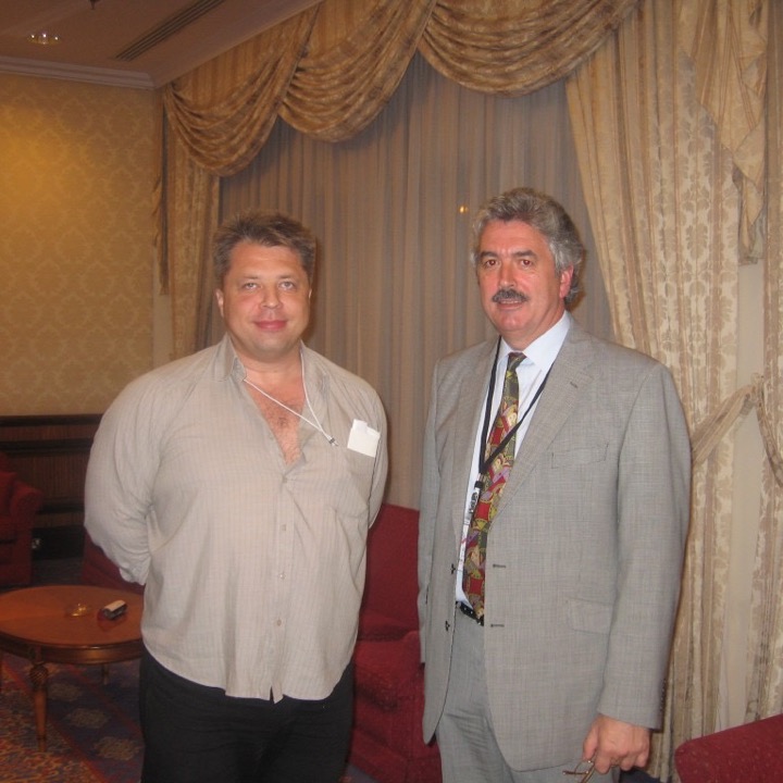 Algirdas Karalius with Dominic O'Brien
